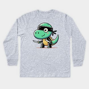 Ninja Dino Kids Long Sleeve T-Shirt